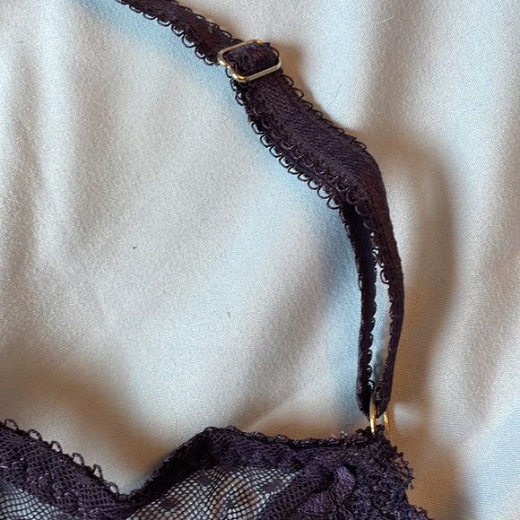 BLUSH lingerie purple see through lace bralette - Picture 7 of 11